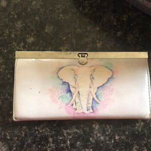 Watercolor elephant wallet